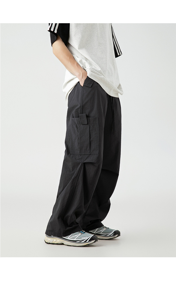 American retro overalls 2024 new summer casual pants straight leg sag loose wide leg pants for men and women wear overalls
