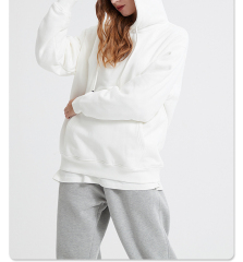 Autumn/Winter 2024 new 360g polar fleece solid color hoodie set loose and fleece hoodie