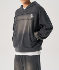 Fashion hoodie custom autumn and winter men's long-sleeved American retro hoodie