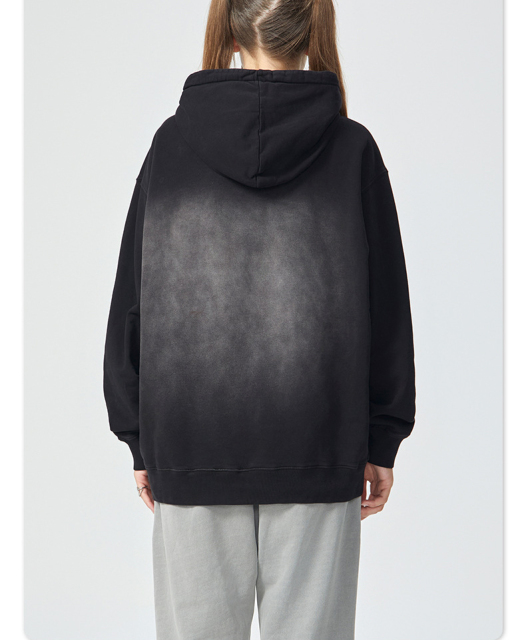 Tide brand 2024 fall American tide brand retro hoodie men gradual casual wash to make old lovers hoodie