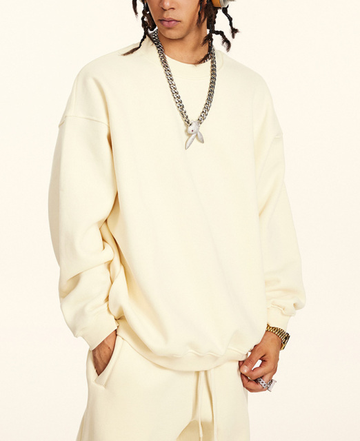 2024 Autumn and winter youth loose casual basic solid color American plus velvet round neck hoodie for men and women can wear