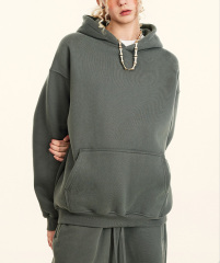 Men's 2024 fall casual basic hoodie plus fleece sweatpants American fashion brand sportswear suit for men and women