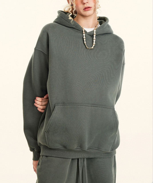 Men's 2024 fall casual basic hoodie plus fleece sweatpants American fashion brand sportswear suit for men and women