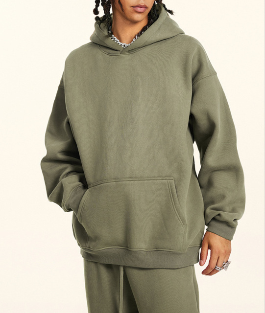 Men's 2024 fall casual basic hoodie plus fleece sweatpants American fashion brand sportswear suit for men and women