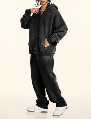 2024 Autumn and winter American fashion brand to do old plus fleece cardigan hoodie couple with a coat top