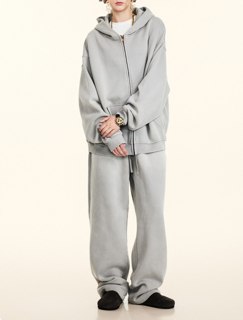 2024 Autumn and winter American fashion brand to do old plus fleece cardigan hoodie couple with a coat top