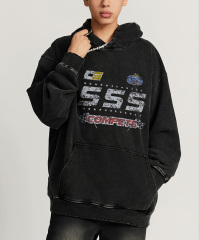 2024 Fall American Tide Racing element hoodie retro to make old hoodie lovers