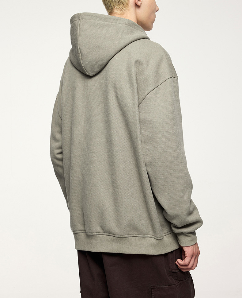 Men's 410g new Chinese fleece zipper hoodie in autumn and winter 2024 new disc buckle coat top