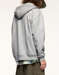 Men's 410g new Chinese fleece zipper hoodie in autumn and winter 2024 new disc buckle coat top