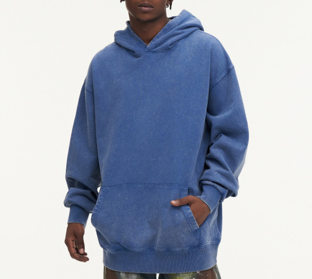 2024 Spring and Autumn 425G vintage wash to do old hoodie hoodie coat American street fashion top couple shirt