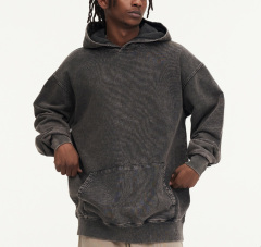 2024 Spring and Autumn 425G vintage wash to do old hoodie hoodie coat American street fashion top couple shirt