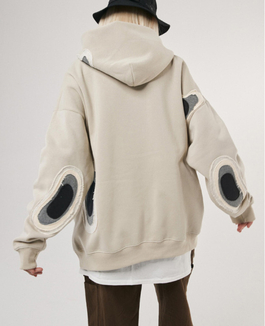 Autumn and winter new original couple fashion brand heavy sweater coat retro American loose hoodie men