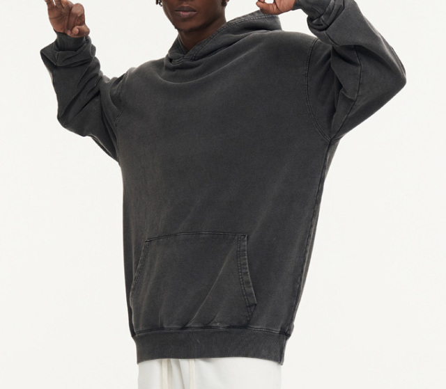 2024 Spring and Autumn 425G vintage wash to do old hoodie hoodie coat American street fashion top couple shirt