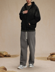 2024 Autumn and winter tide brand spray dyed old zipper men's hoodie wash water retro cardigan men's and women's coats