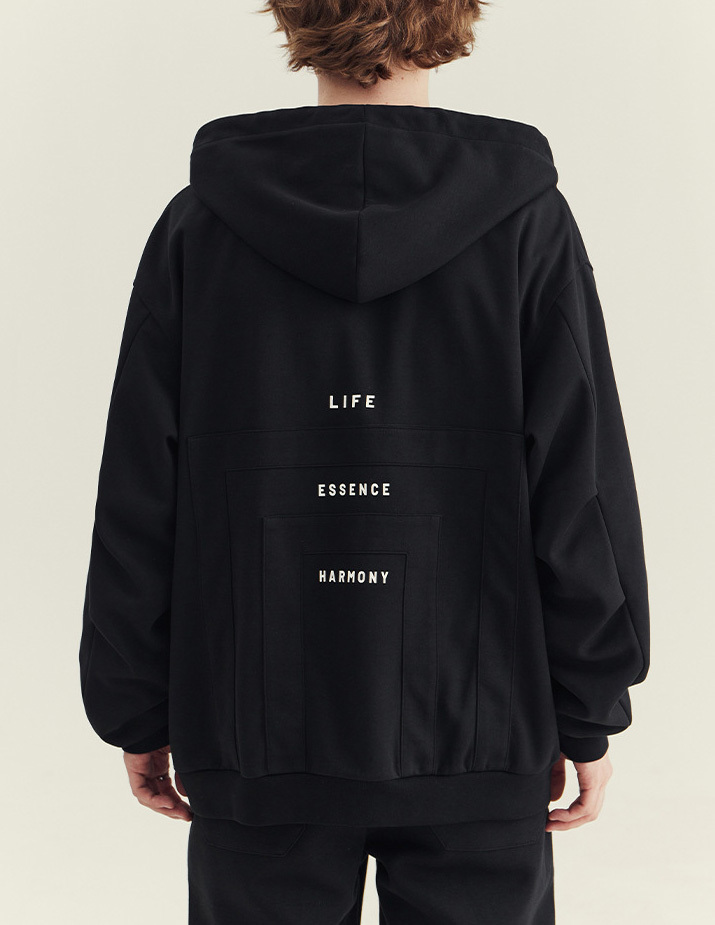 Men's hooded cardigan hoodie men's senior sense heavy fashion brand new autumn and winter printed zipper coat