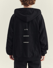 Men's hooded cardigan hoodie men's senior sense heavy fashion brand new autumn and winter printed zipper coat