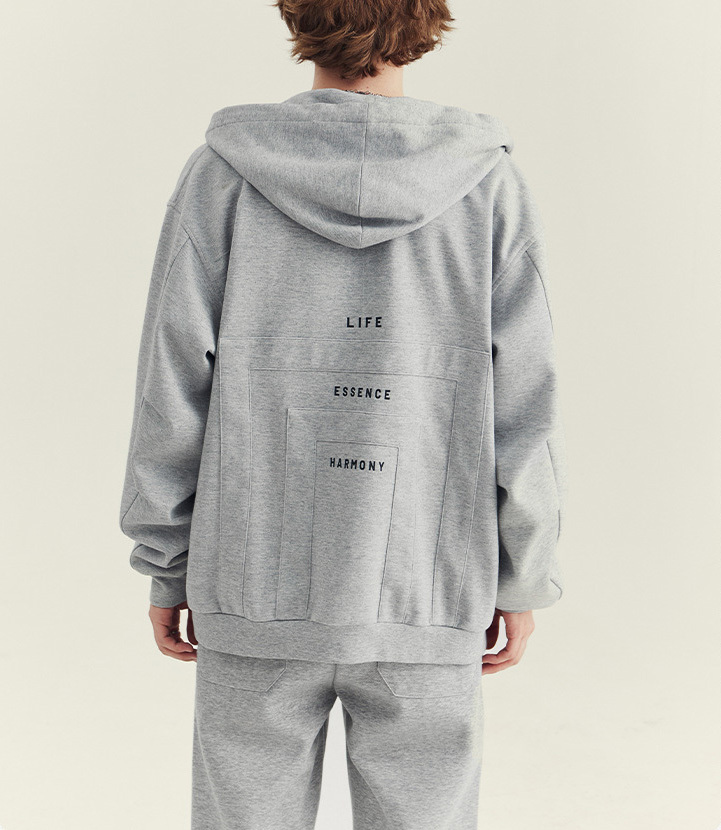 Men's hooded cardigan hoodie men's senior sense heavy fashion brand new autumn and winter printed zipper coat