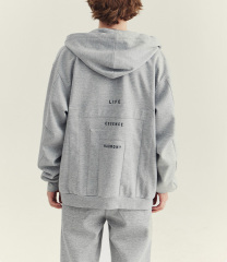 Men's hooded cardigan hoodie men's senior sense heavy fashion brand new autumn and winter printed zipper coat