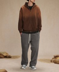 2024 Autumn and winter tide brand spray dyed old zipper men's hoodie wash water retro cardigan men's and women's coats