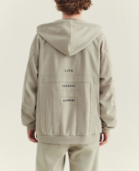 Men's hooded cardigan hoodie men's senior sense heavy fashion brand new autumn and winter printed zipper coat