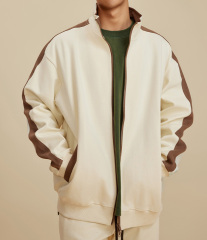 Men 2024 autumn winter American fashion loose type heavy double zipper loose sports wind hoodie coat men