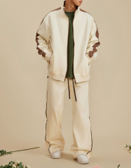 Men 2024 autumn winter American fashion loose type heavy double zipper loose sports wind hoodie coat men