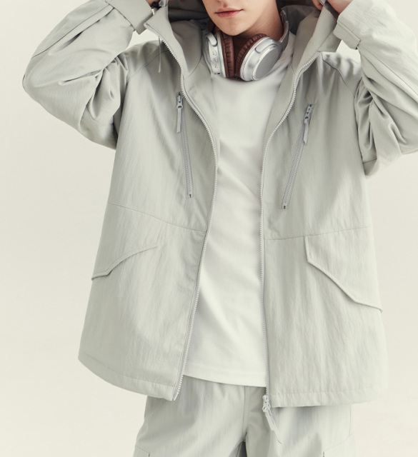 New coat for Autumn/Winter 2024 men's fashion senior sense of plankton handsome loose men's hooded windproof jacke