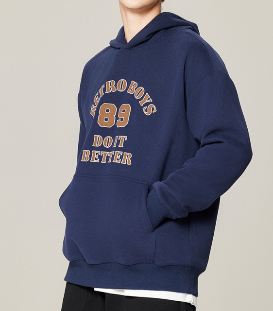 Retro hooded hoodie men and women new autumn and winter letter outdoor fashion brand hoodie