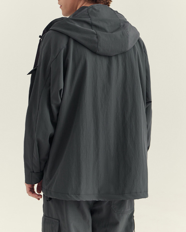 New coat for Autumn/Winter 2024 men's fashion senior sense of plankton handsome loose men's hooded windproof jacke