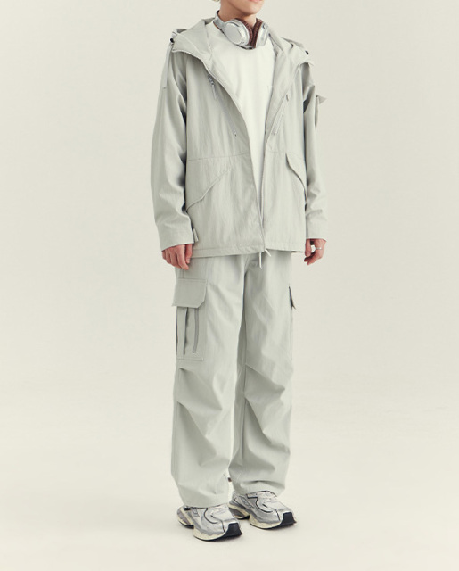 New coat for Autumn/Winter 2024 men's fashion senior sense of plankton handsome loose men's hooded windproof jacke