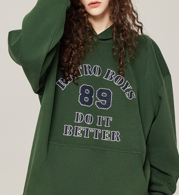 Retro hooded hoodie men and women new autumn and winter letter outdoor fashion brand hoodie