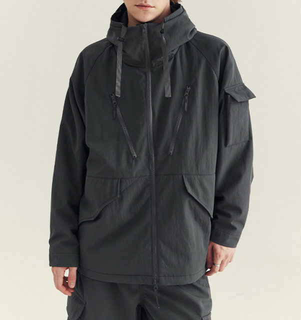 New coat for Autumn/Winter 2024 men's fashion senior sense of plankton handsome loose men's hooded windproof jacke