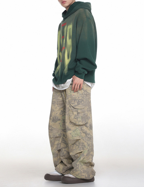 Autumn and winter new vintage American hoodie National trend Phantom letter top heavy washed coat couple hoodie