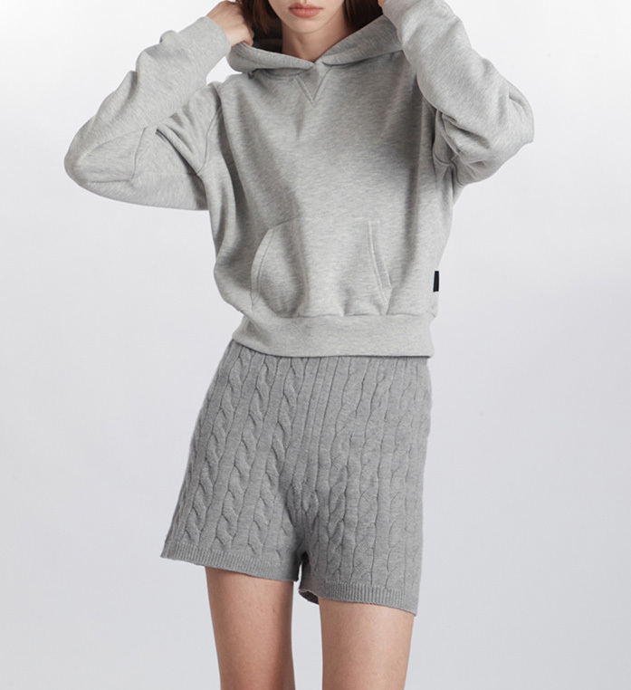 2024 American autumn and winter hoodie hooded new relaxed jacket short female