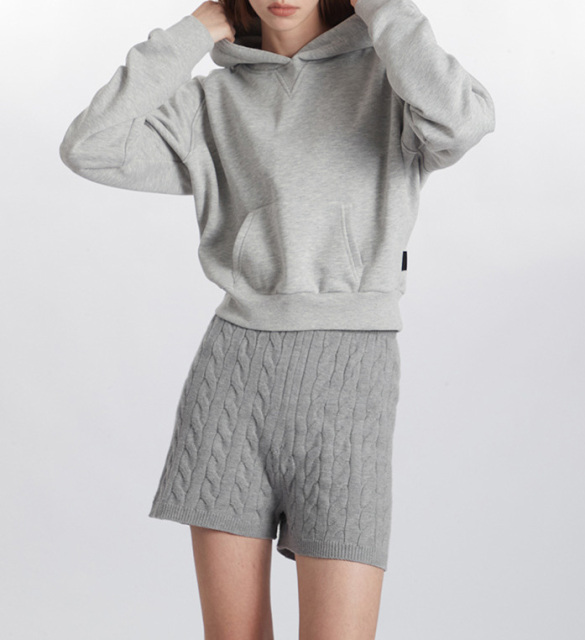 2024 American autumn and winter hoodie hooded new relaxed jacket short female