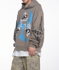 Autumn and winter heavy do old hoodie coat American short hoodie love flying pigeon high street BF men and women