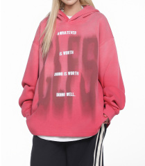 Autumn and winter new vintage American hoodie National trend Phantom letter top heavy washed coat couple hoodie