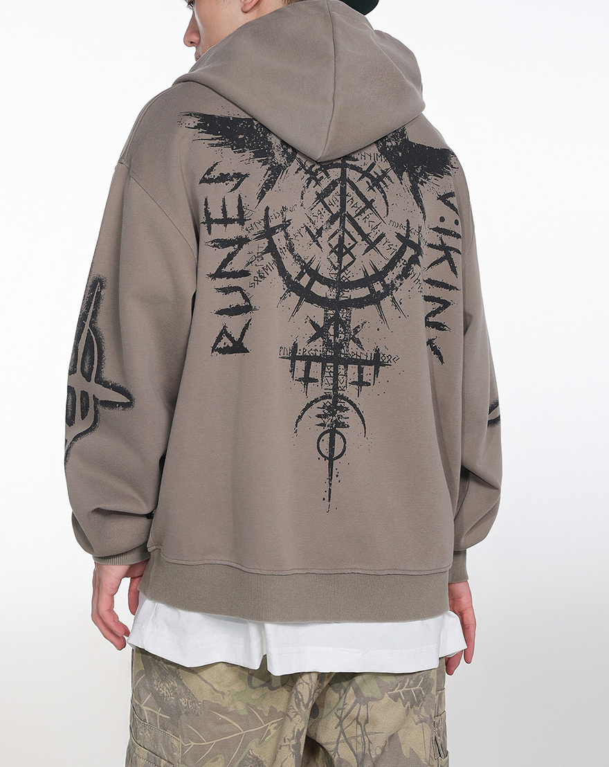 Autumn and winter heavy do old hoodie coat American short hoodie love flying pigeon high street BF men and women