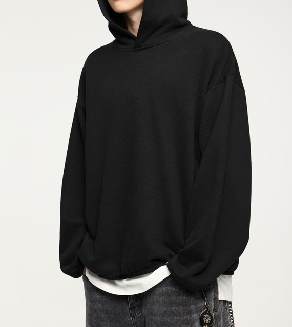 Men's _fog hooded fleece hoodie 2024 autumn and winter brand new American casual loose pullover top
