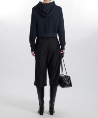 2024 Europe and the United States autumn hooded applique embroidery short crop hot girls hoodie women all the fashion brand