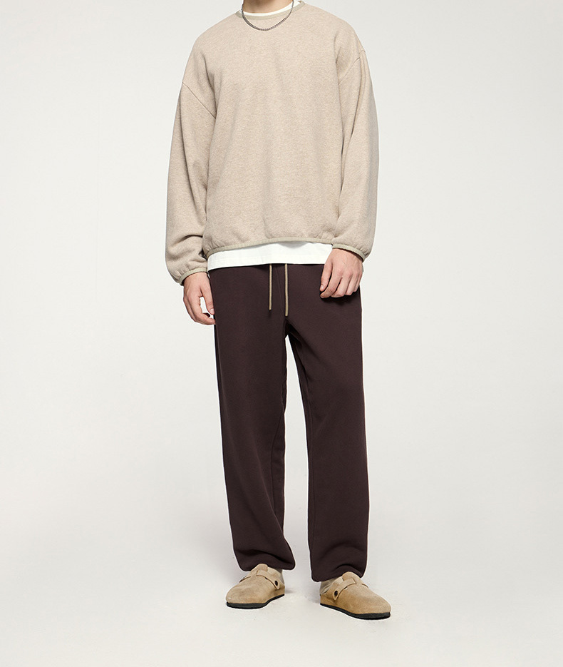 Bunched feet grab fleece sweatpants 2024 autumn and winter brand new American sports bunched feet pants for men and women