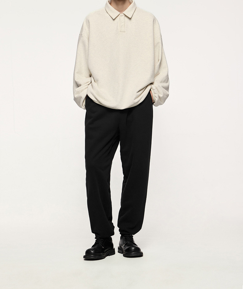Bunched feet grab fleece sweatpants 2024 autumn and winter brand new American sports bunched feet pants for men and women