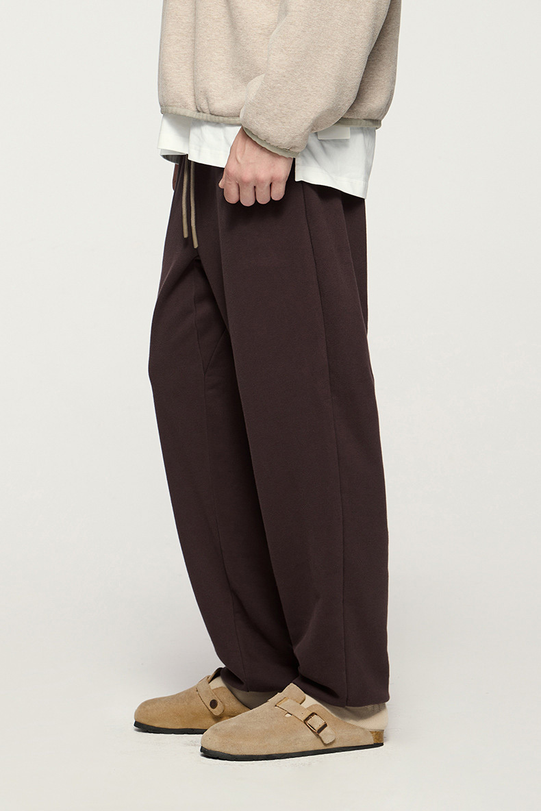 Bunched feet grab fleece sweatpants 2024 autumn and winter brand new American sports bunched feet pants for men and women