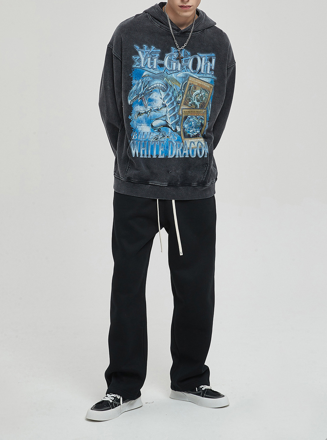 Digital direct spray brand wash printed men's hoodie autumn thin to make old men's top hoodie