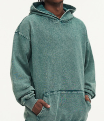 New heavy cotton wash old hoodie men's and women's casual loose American fashion shirt