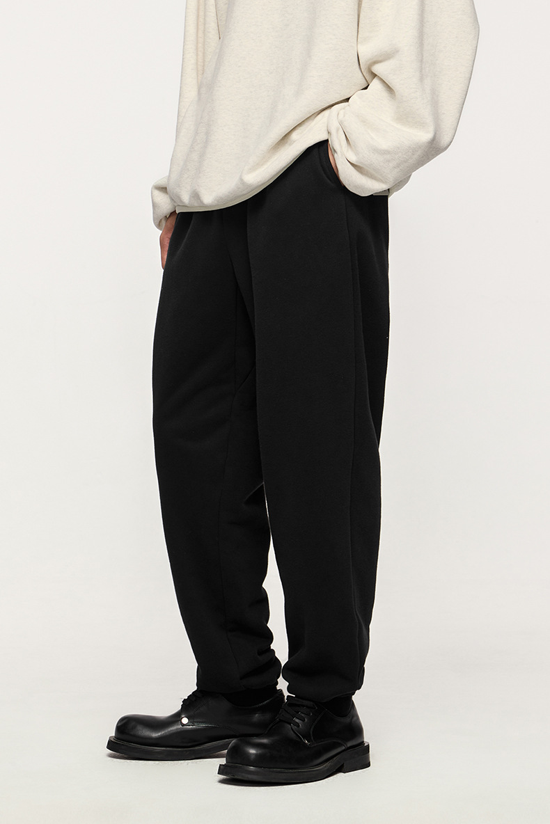 Bunched feet grab fleece sweatpants 2024 autumn and winter brand new American sports bunched feet pants men
