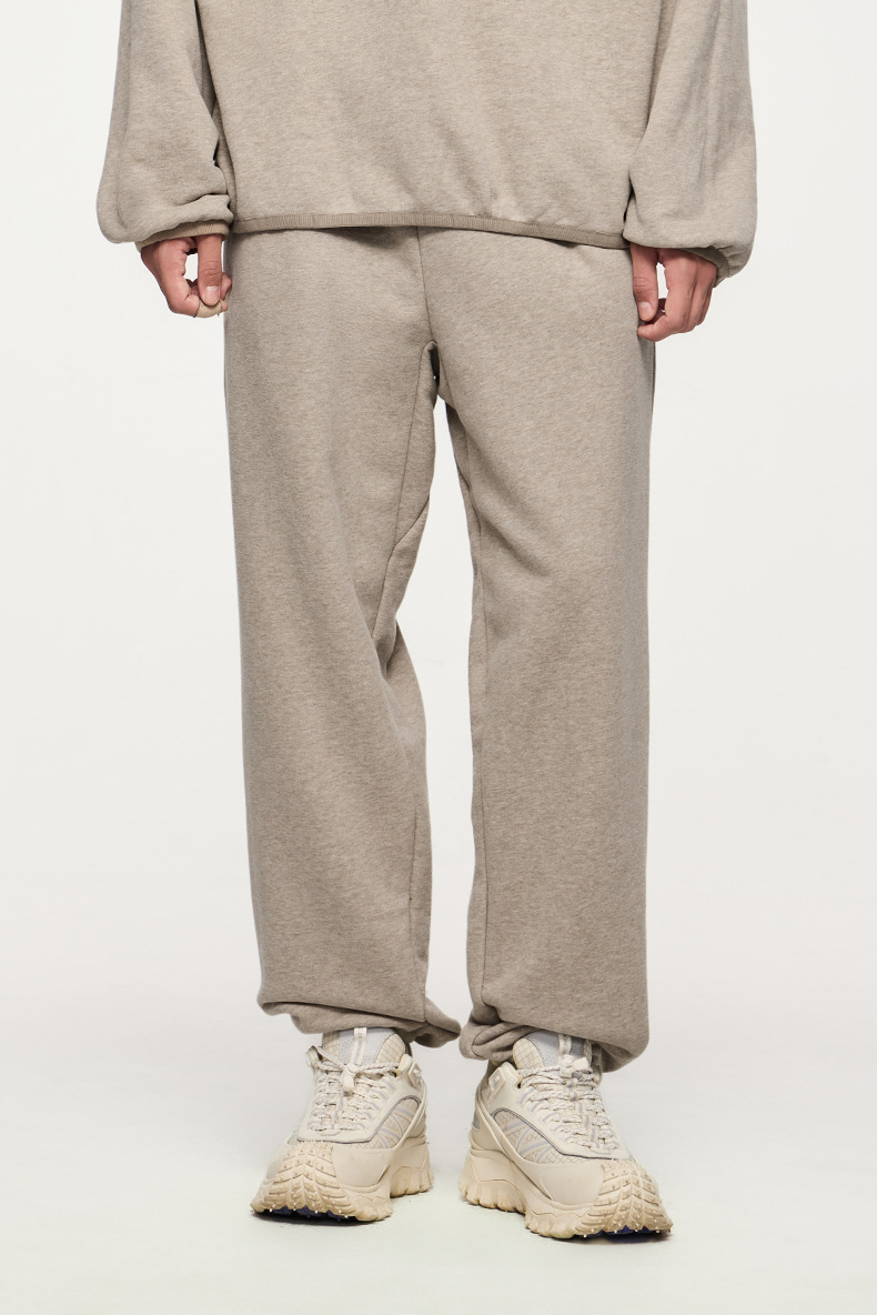 Bunched feet grab fleece sweatpants 2024 autumn and winter brand new American sports bunched feet pants men