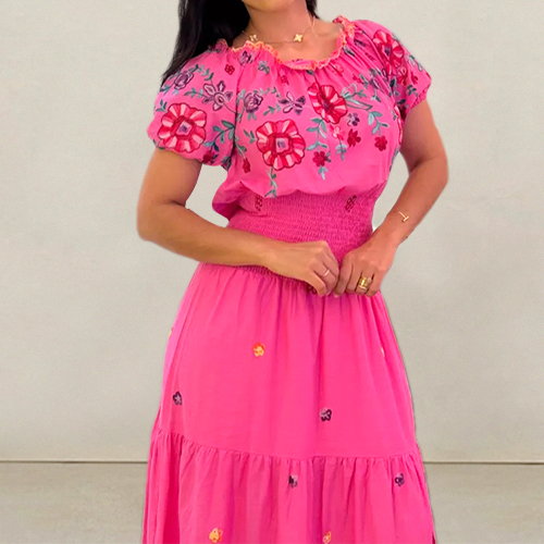 Spring&Summer Boho Off Shoulder Floral Maxi Dress for Women