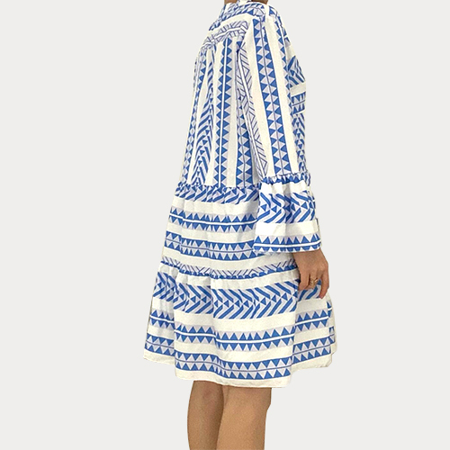 Women Custom Dresses Embroidered Cotton Casual Mini Dress