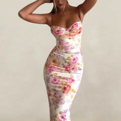 Custom Floral Long Dress Women's Clothing Summer Dress 2025 Casual Dresses Women Sexy